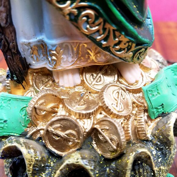 10" Saint  Jude Figure Statue Money Sack I San Judas Saco Monedas - Picture 5 of 8